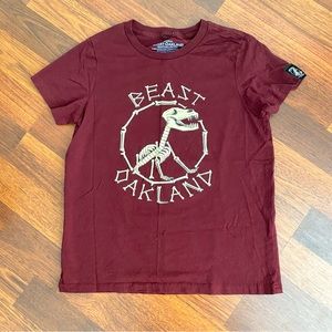 Burgundy Beast Oakland Skeleton Tee